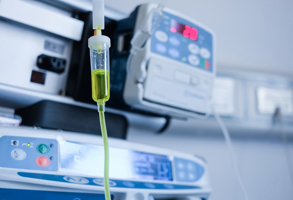 Intravenous injection in hospital