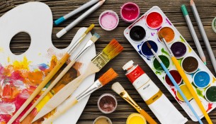 flat-lay-assortment-paint-brushes-pencils