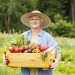 Senior woman with vegetables