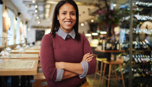 Girl in cafe